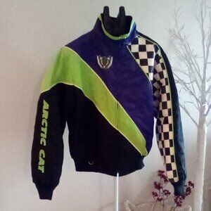 Vtg  Arctic Cat Jacket Men's Team Sno Pro 2 In 1 Size  L Made In USA